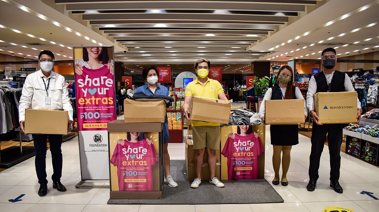 The SM Store’s Share Your Extras opens first weekend with boxes of clothes from HSBC Global Service Center Philippines