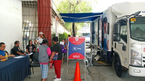 The Mobile Clinic of SM Foundation provides free ECG and X-rays to patients.
