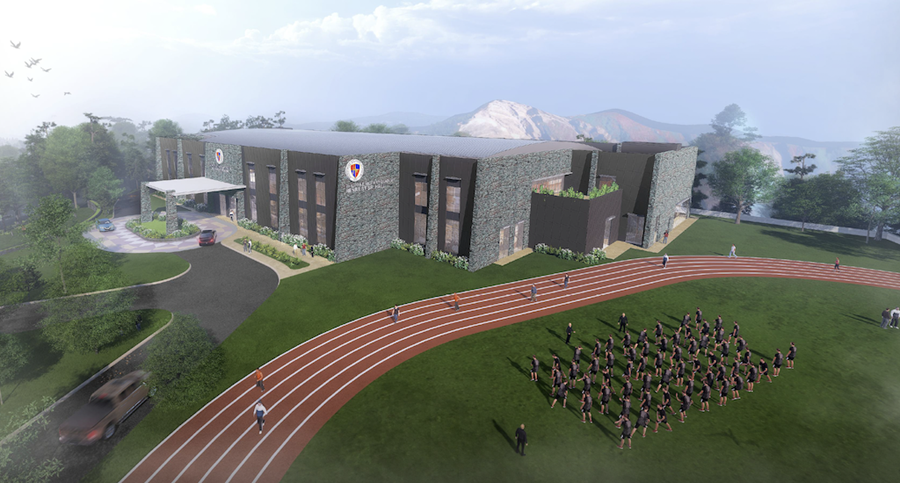 Architect’s perspective of the Henry Sy Sr. Hall at Philippine Military Academy (PMA), Fort del Pilar

